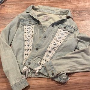 Distressed Light-Wash Jean Jacket